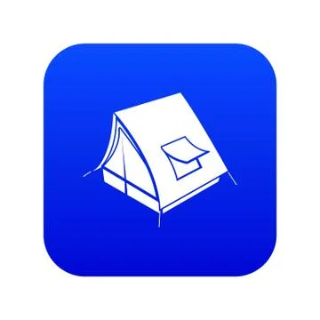 Soviet tent icon blue vector Stock Illustration