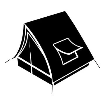 Soviet tent icon, simple style Stock Illustration