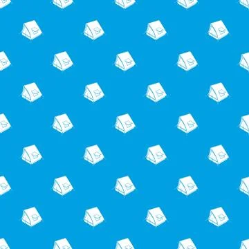 Soviet tent pattern vector seamless blue Stock Illustration
