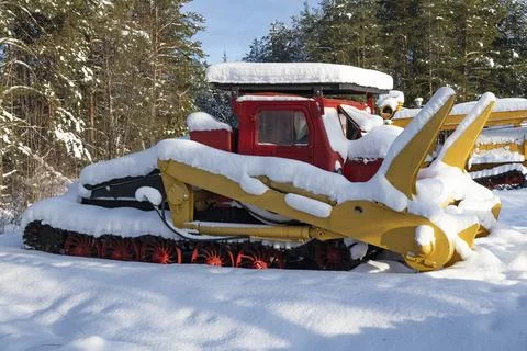 Soviet timber loader of the LT-65 스톡 사진