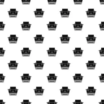 Soviet typewriter pattern seamless vector Illustrazione stock