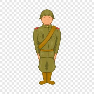 Soviet uniform of World War II icon Stock Illustration