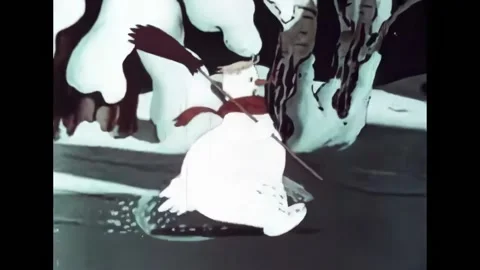SOVIET UNION - 1958 - In this animated short film, Spunky and Jeff chase after Stock Footage 323261964