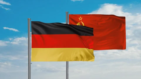 Soviet Union and Germany flag Stock Footage 245111491
