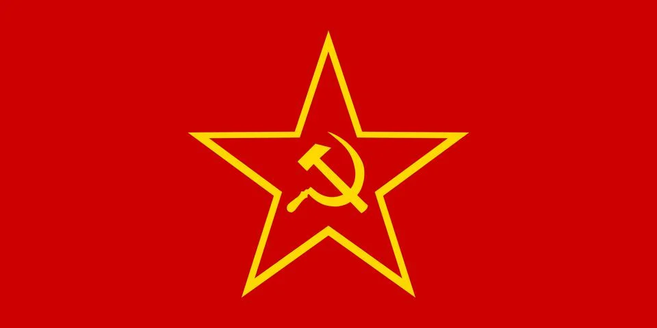 Soviet Union flag army vector illustration isolated. Red Army flag イラスト素材