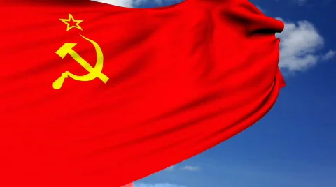 Soviet union flag Vídeo Stock 443763