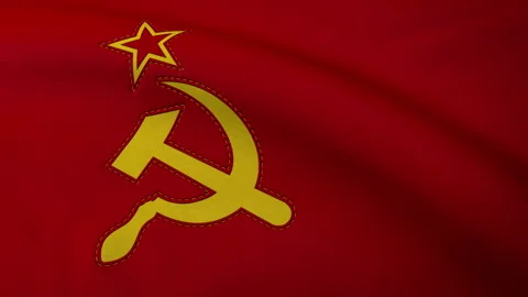 Soviet Union Flag Loop Stock Footage 241223068