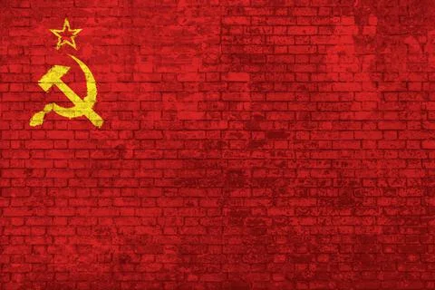 Soviet Union Flag wall Ilustración de archivo
