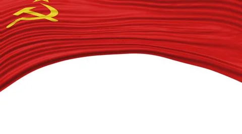 Soviet Union Flag Wave, National Flag Illustrazione stock