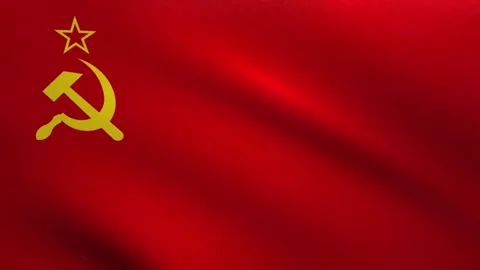 Soviet Union Flag Waving Loop 4K – Historical Soviet Flag Animation Vídeos de archivo 336295675