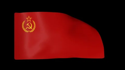 Soviet Union Full Flag plus alpha channel 库存影片 87267835
