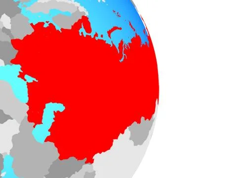 Soviet Union on globe Stock Illustration