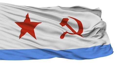 Soviet Union Naval Ensign Flag, Isolated On White Background Stock Illustration