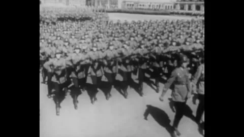 Soviet Union Stalin at Parade Video stock 336395329