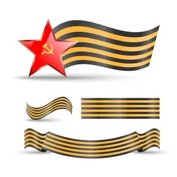 Soviet Union symbolic set Stock Illustration