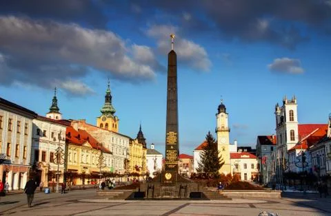 Soviet war memorial in main square Banska Bystrica Slovakia Stock Photos