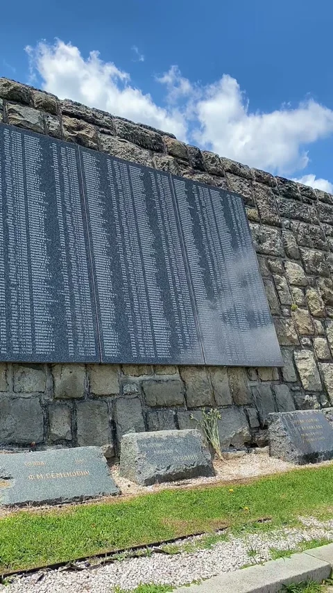 Soviet War Memorial Slavín in Bratislava, Slovakia Stock Footage 201622277