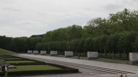 Soviet War Memorial in Treptower Park, Berlin, Germany Stock Footage 40050826