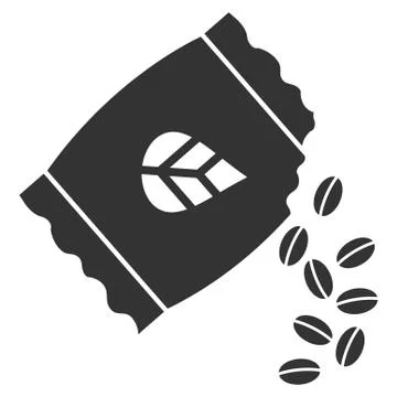 Sow Seed Pack Flat Icon Stock Illustration