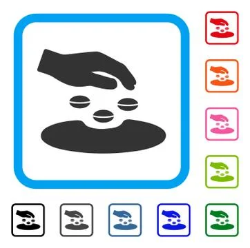 Sow Seeds Framed Icon Stock Illustration
