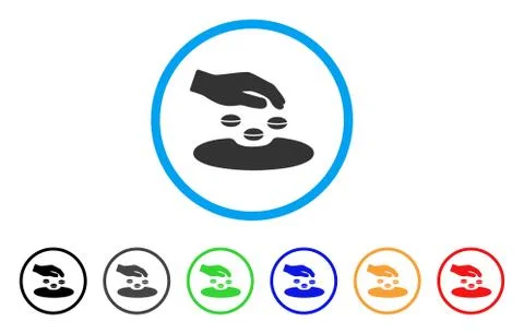 Sow Seeds Rounded Icon Stock Illustration