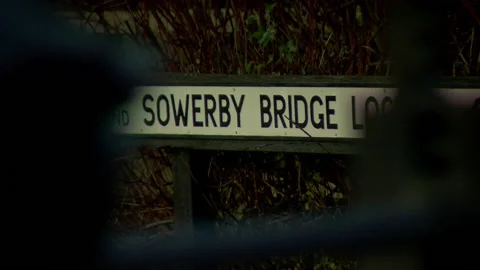 Sowerby Bridge Lock Sign Vídeos de archivo 146473914