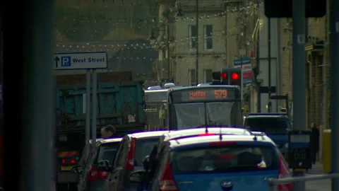 Sowerby Bridge Traffic Vídeos de archivo 146475905