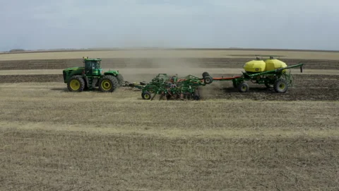 Sowing of agricultural crops in spring Видео 241437792