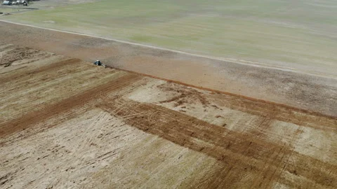 Sowing in the field. Aerial filming 스톡 동영상 106853853