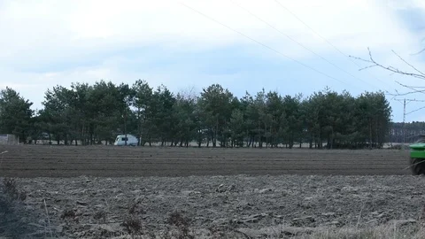 Sowing the field time lapse  스톡 동영상 105063383