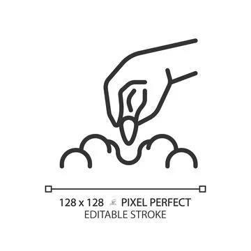 Sowing linear icon Stock Illustration