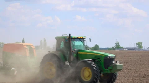 Sowing machine in the field Stock Footage 62735305