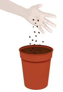 Sowing Seeds Stock Illustration