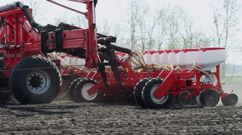 Sowing of sugar beet 库存影片 62640314