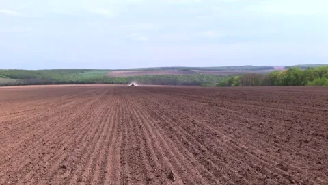 Sowing work in the field with agronomic units Stock Footage 146962687