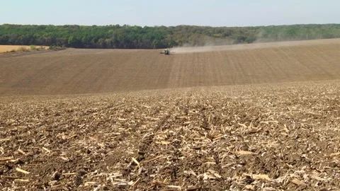 Sowing work in the field with agronomic units Stock Footage 146962697