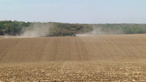 Sowing work in the field with agronomic units Stock Footage 146962828
