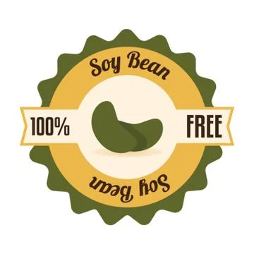 Soy Bean Label Stock-Illustration