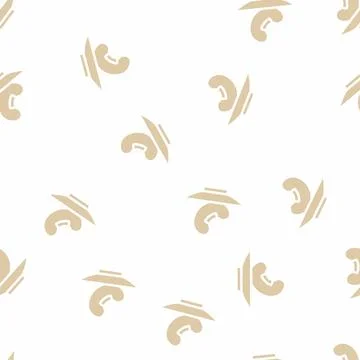 Soy bean on plate glyph vector seamless pattern 스톡 일러스트