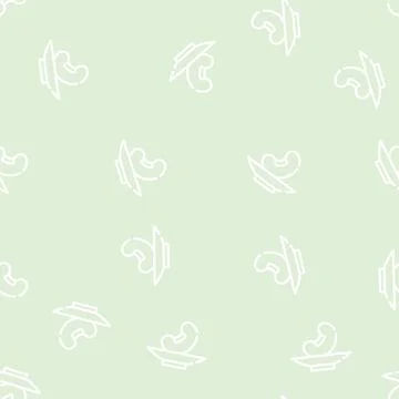 Soy bean on plate line vector seamless pattern Illustrazione stock