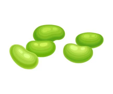 Soy Beans Isolated on White Background Vector Food Items Illustrazione stock