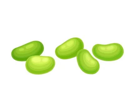 Soy Beans Isolated on White Background Vector Food Items Illustrazione stock