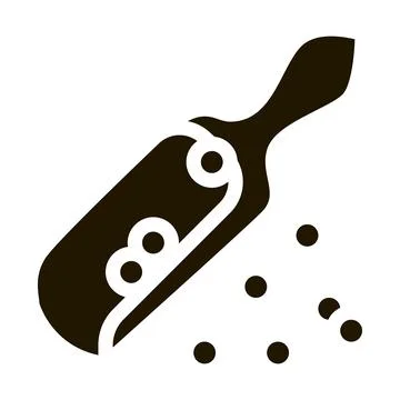 Soy beans scapula icon Vector Glyph Illustration Illustrazione stock