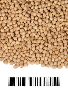 Soy beans on a white background Stock Photos