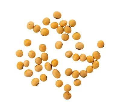 Soy beans on white background Stock-Fotos
