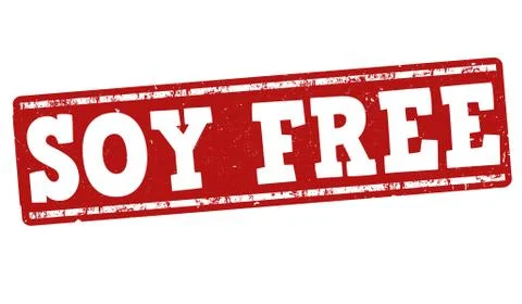 Soy free stamp Stock Illustration
