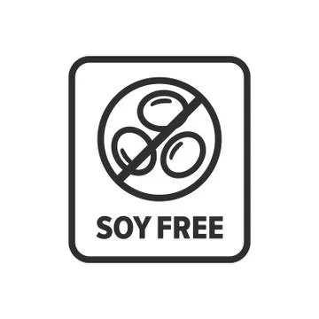 Soy free symbol  Illustrazione stock