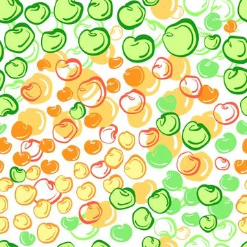 Soy grain, lentils bean. Vector seamless pattern. Natural organic protein foo Stock Illustration
