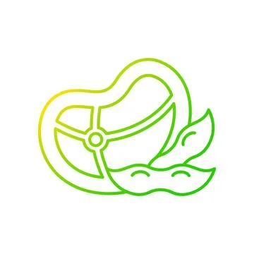 Soy meat gradient linear vector icon Illustrazione stock
