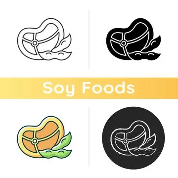 Soy meat icon Illustrazione stock